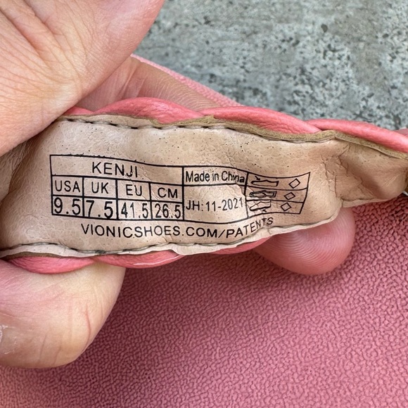 Vionic Kenji Platform Braided Thong  Flip Flop Sandal pink Size USA 9.5 - Picture 7 of 7